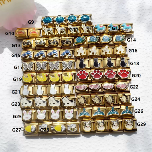 Personalized Italian Charm Links-Gold for DIY Jewelry
