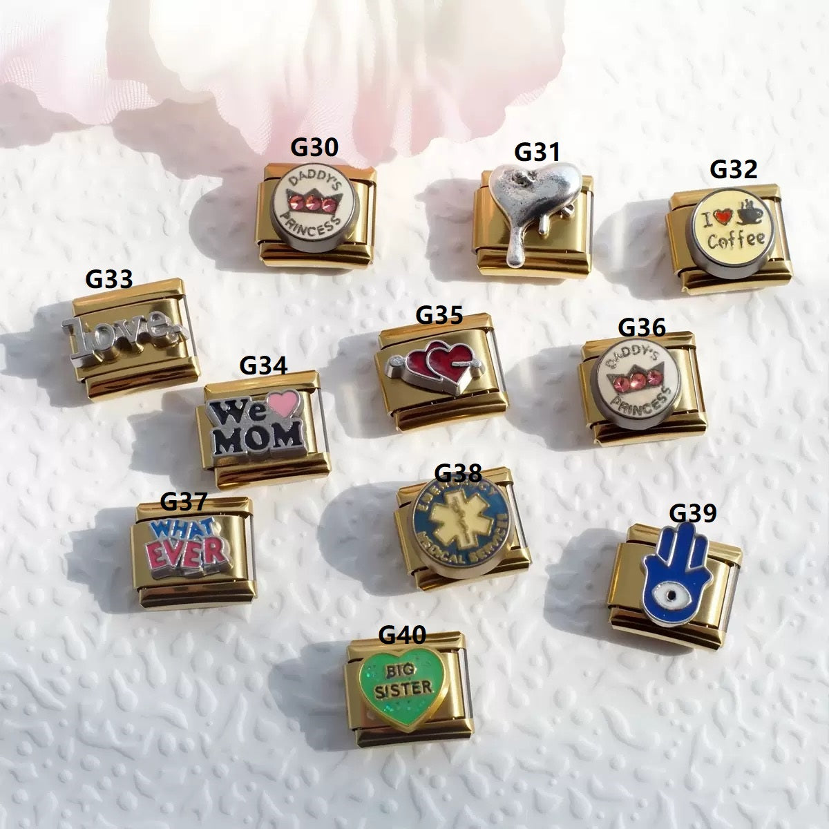 Personalized Italian Charm Links-Gold for DIY Jewelry