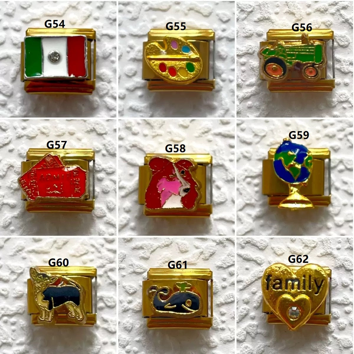 Personalized Italian Charm Links-Gold for DIY Jewelry