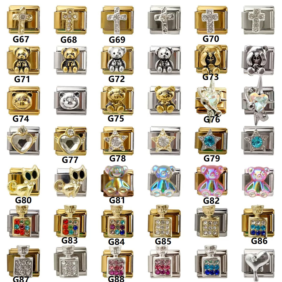 Personalized Italian Charm Links-Gold for DIY Jewelry