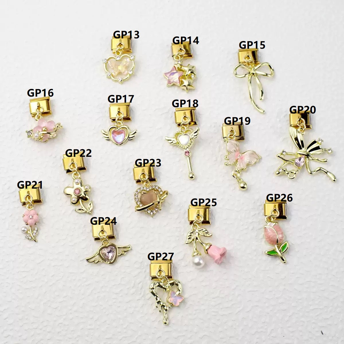 Personalized Italian Charm Links-Gold Pendants for DIY Jewelry