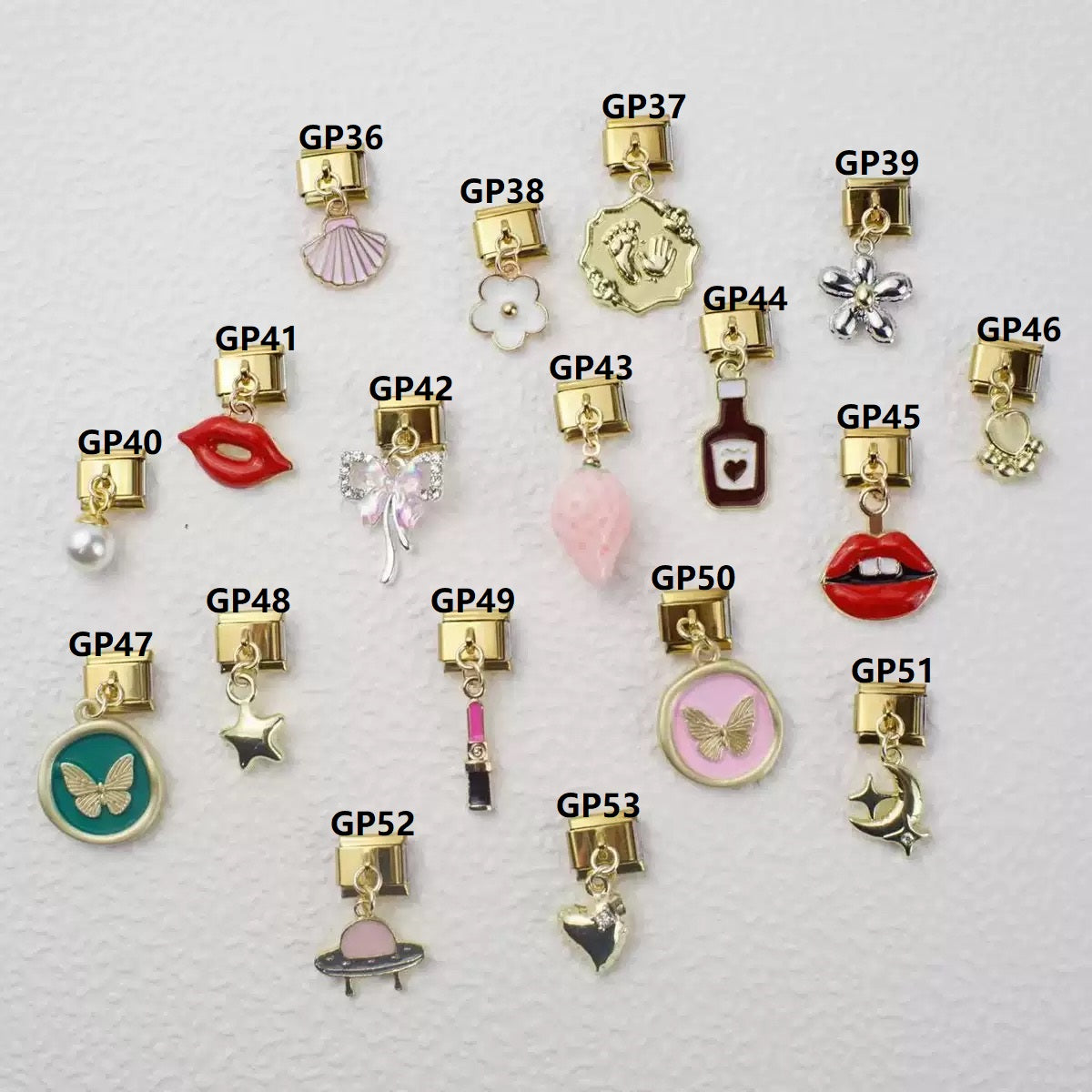 Personalized Italian Charm Links-Gold Pendants for DIY Jewelry