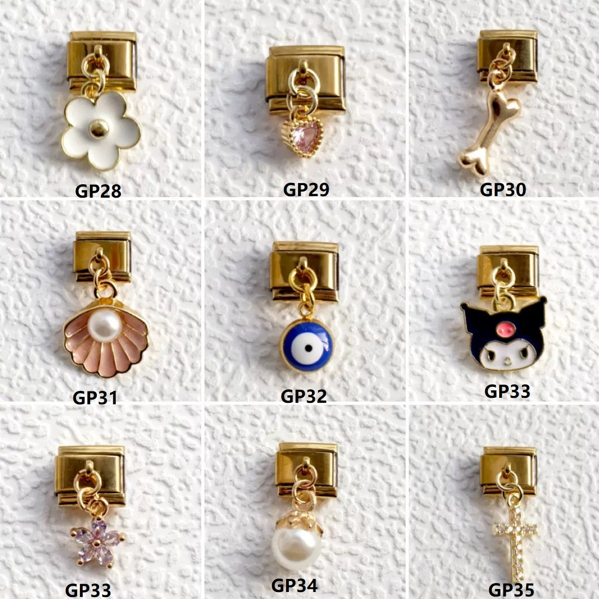 Personalized Italian Charm Links-Gold Pendants for DIY Jewelry