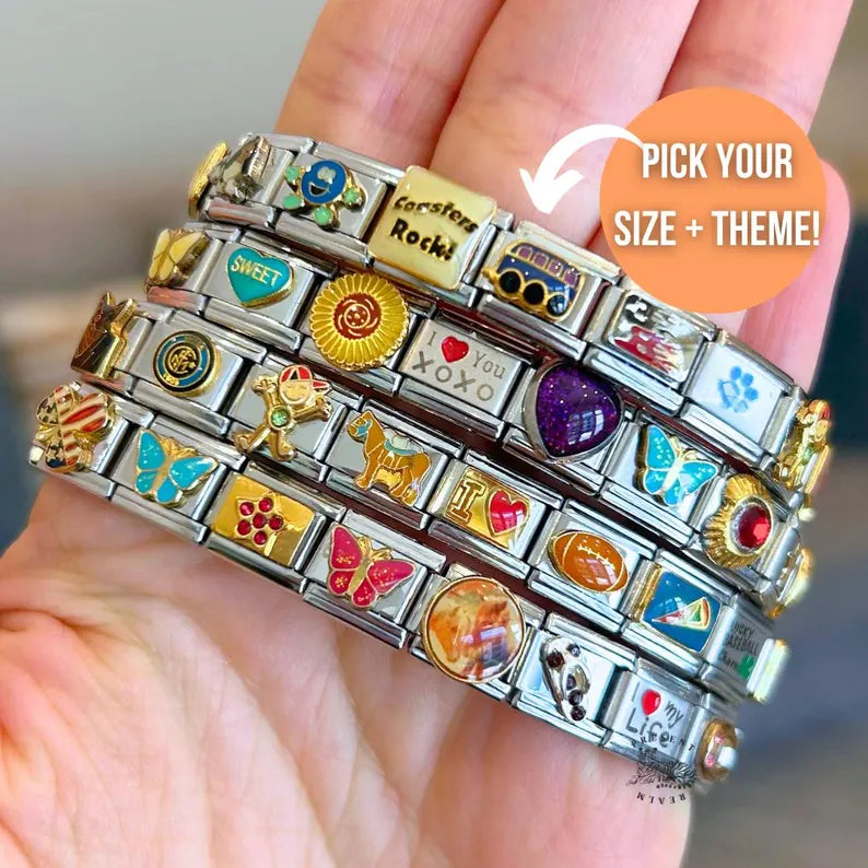 Personalized Italian Charm Links-Sliver for DIY Jewelry